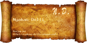 Nyakas Dolli névjegykártya